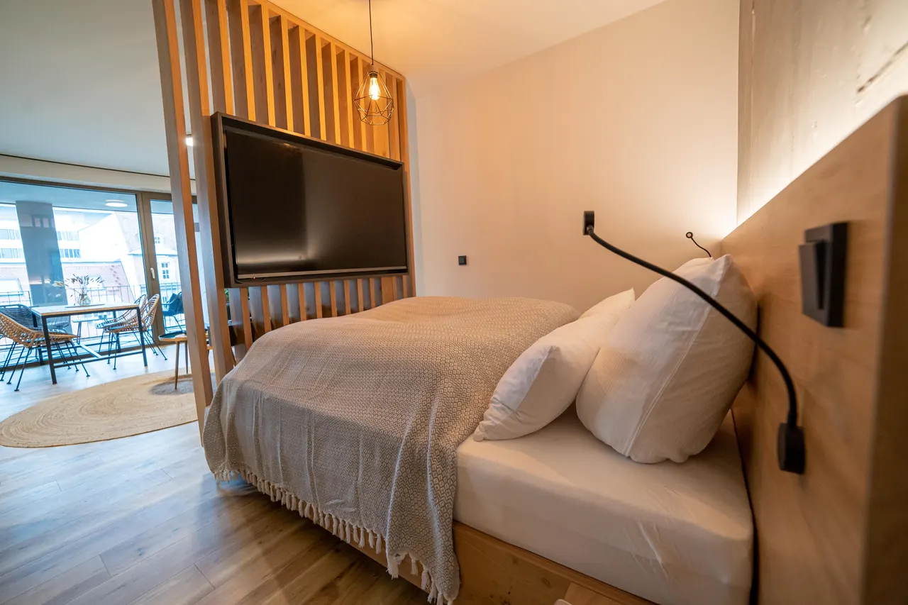 Sleeping area in apartment C
